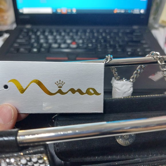 NINA Glittering Beaded Pattern Clutch Party Bag Handbag - Picture 14 of 15